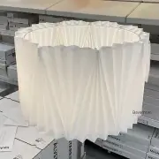 IKEA KUNGSHULT Lamp Shade Large 17", Pleated White BRAND NEW