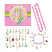 Catzon 24 Days Christmas Countdown Unicorn Advent Calendar Bracelet DIY Making Kit
