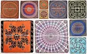 Indian Mandala Floor Pillow Tapestry Meditation Cushion Cover Square 35" Daybed