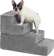 KASSELY Multifunctional Dog Stairs, Detachable Pet Stairs 4-Step High-Quality Memory Foam Dog Steps with Removable Washable Cover for Smaller & Elder Pets, Sturdy Steps for Dogs Under 50 Pounds