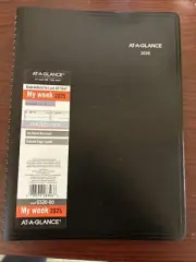 AT-A-GLANCE 2025 Weekly Appointment Book, 8" x 11", Large, Black (G5200025)