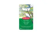 12pc Derwent Academy Art Craft Hexagonal 3.3mm Core Watercolour Pencil Tin Set