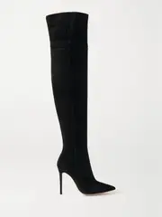 [Gianvito Rossi] Gianvito Rossi - 105 Suede Over-the-knee Boots - Black - IT37 IT 37 Black