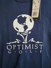 Adidas Amplifer Blank T Shirt Large Mens With Custom "Optimist G.O.L.F" Logo