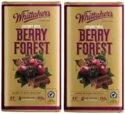931760 2 x 250g BLOCK WHITTAKER'S WHITTAKERS BERRY FOREST CREAMY MILK CHOCOLATE