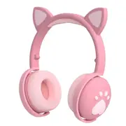 Wireless Glowing Cute Led Headset Hifi Stereo Bass 3.5mm Plug Headphones with Mic