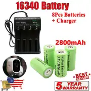 3.7V CR123A 16340 Batteries Rechargeable Li-ion Battery Charger for Arlo Camera