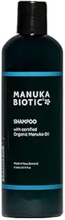 Manuka Biotic - Natural Antibacterial, Antifungal Shampoo formula with Certified Organic Manuka Oil. Reduces Dandruff, and Bacteria on the Itchy, Irritated and Inflamed Scalps for Men, Women, and Babies (300ml)