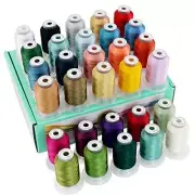 30 Colors Polyster Embroidery Machine Thread Kit 550Yards Each Spool