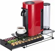 [ZCDCP] Nespresso Pods Holder Vertuo Pod Holder Coffee Capsule Holder Drawer Black 30 Pods
