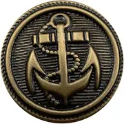 10Pcs Clothes Buttons - Metal Boat Anchor Pattern Sewing Buttons Retro Shank Round Shaped Button Set for Blazer, Suits, Coat, Uniform, Jacket (Bronze, 25mm)