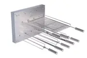Brazilian Rotisserie System for BBQ 9 Skewers Grill Professional Grade Parrilla