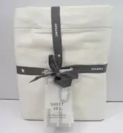 West Elm Organic 400 Thread Count Organic Sateen Sheet Set Full Flint/Gray #9862