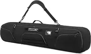 SLINRKE Snowboard Bag for Air Travel - Premium 1000D Waterproof, Reinforced Double Padding Tactical Ski Bag Up to 165cm for Flying