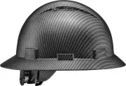 Matte Black Full Brim Hard Hat with with Fas-trac Suspension