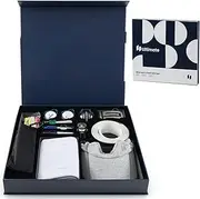 Costway Complete Golf Accessories Set for Men/Women, Gift Set w/ Balls, Tees, Towel, Belt, Hat, Divot Tool, Ball Marker & Storage Bag, Hi-End Gift Box (White)