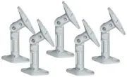 5 White Pack Lot - Universal Wall or Ceiling Speaker Mount Brackets fits Bose