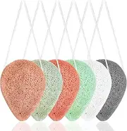 6 Pack Natural Konjac Facial Sponges, SourceTon 6 Colors Konjac Facial Sponges for Gentle Face Cleansing and Exfoliation