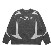 [Generic] Pullover Knitted Sweaters for Women, Knitted Sweater - Crew Neck Outerwear | Fashion Long Sleeve Pullover Sweatshirts for Women and Teenage Girls, grey, M