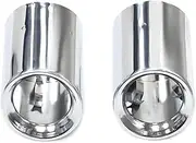 Car Exhaust Tip Compatible For BMW X3 G01 X4 G02 2019 2020 2021 2022 Exhaust Tips Muffler Stainless Steel Exhaust Tip Cover Nozzle(Silver)