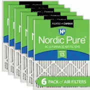 18x24x1 (17_1/2x23_1/2) Pleated Air Filters MERV 13 Plus Carbon 6 Pack