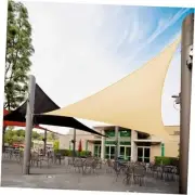 Triangle Sun Shade Sail Canopy Outdoor Patio Fabric 18' x 18' x 18' Beige
