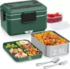 Electric Lunch Box Food Heater: 3.5 Liters Double Layer Heated Lunch Box for Adu