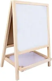 Gogogmee 1pc Folding Double Sided Magnetic Writing Board for Easel Chalkboard Toys for Stand up Chalkboard Double Sided Whiteboard Child Wooden Large Painting Stand