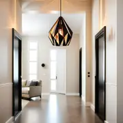 Carlton 1 Pendant Light Medium in Black/Copper, Black/Silver or White/Gold