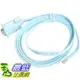 [玉山網] RJ45轉RS232 9母轉接頭 扁線 Console控制線 1.5M DB9母對RJ45公接頭 適 CISCO 產品 (12264_Y00a) RR4