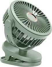 Clip On Fan Rechargeable,Rechargeable USB Desk Clamp Fans - Quiet Cooling Device, Rotatable 720 Degree Adjustable Blower, 4 Speeds For Bedroom Dorm