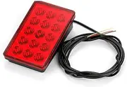 [Tool accessories] F1 Style 15 LED Rear 3rd Third Strobe Flashing Tail Brake Stop Light Universal Car Lights Signal Lamp Car Accessories (Color : Red)