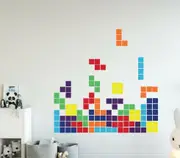 Tetris Game Wall Decal Removable Sticker