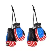 Mini Boxing Gloves Olympics Soccer Car Mirror Hanging Décor USA