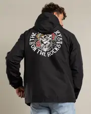 [The Mad Hueys] The Mad Hueys Men's On The Rocks Spray Jacket in Black Size Medium M Black