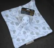 Blankets & Beyond Gray & White Elephant Infant Security Blanket Nunu New