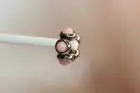 NEW PANDORA Pink Opal Sterling Slv CABOCHON SPACER CHARM RETIRED 790538POP Pouch
