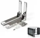 Universal Stainless Steel Microwave Oven Wall Mounting Brackets,Shelf Wall Br...