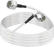 MEIRIYFA F Type Coaxial Right Angle Connector Cable,90° Angled to Straight F Type Male RG316 Digital RF Coax Cable Cord for HDTV, CATV, Modem, Satellite Receivers (6.6FT)