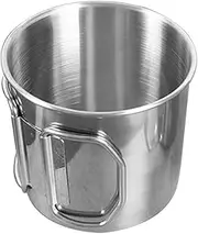 MUELODSIC Camping Cup Stainless Steel Foldable Water Mug Collapsible Outdoor Drinkware for Hiking and Picnics Durable Easy to Clean Portable for Travel