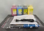 HP 500 M551N M551DN M551XH 4-Color Toner Refill w/Hole-Making Tool & Chips Kit