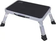 One Step Stool 330lbs Capacity Step Stool for Adults 3 Heights Adjustable Portable ＆ Foldable Non-Slip Stepping Ladders Sturdy Small Ladders for Office, Kitchen, Bathroom-
