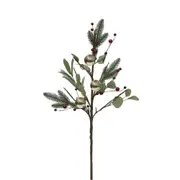 Pine & Fir LED Red and Gold Bauble Spray 80cm