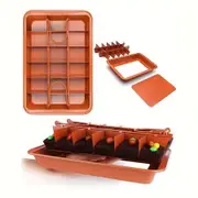 1 Set Brownie Pan With Dividers Baking Tray Bite Size Baking Steel Brownies Pan With Cutter,Makes 18 Pre-cut Brownies Perfect All At Once