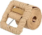[Minkissy] Boho Women Elastic Waist Belt Stylish Braided Design for Dresses Pants Versatile Fashion Accessory Durable Woven Material for All Seasons