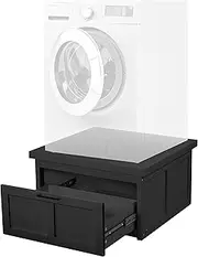Ilyapa Washer and Dryer Stand - 28x28x16 in. Universal Laundry Pedestal, with Drawer - Washing Machine Base Compatible with Samsung, LG, GE, Maytag