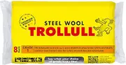 Steel Wool | Wire Wool Medium 1, can be Used to Sand Wood, Remove Old Paint and Varnish from Antique Furniture, and Clean Hard Rubber Floors, 8 Pads 200g