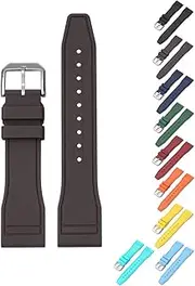 [Generic] Quick Release Rubber Band For IWC Pilot Portuguese Watches, Replacement Watch Band With Buckle For IWC Schaffhausen Pilot Watches FKM Rubber Watch Strap - Multiple Colors