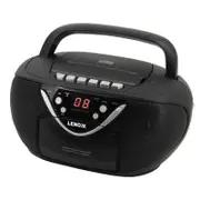 Lenoxx Cd815 Black Portable Boombox Cd-R/Cd-Rw/Cassete Tape Player Am/Fm Radio