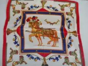 Silk Decorative Horse Scarf Bandanna Head Wrap Vintage